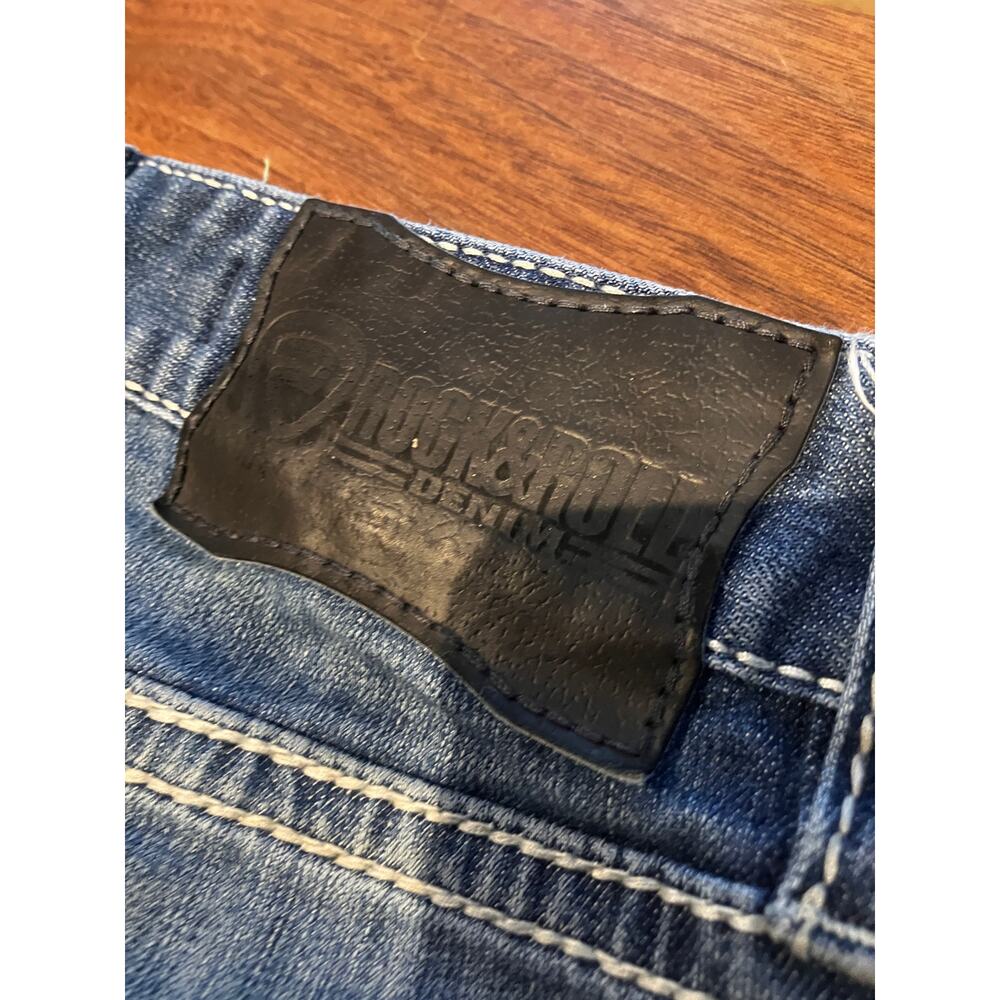Rock‎ & Roll Denim Men’s 29x34 Pistol Straight Leg Jeans Medium Wash Stretch - Picture 3 of 11